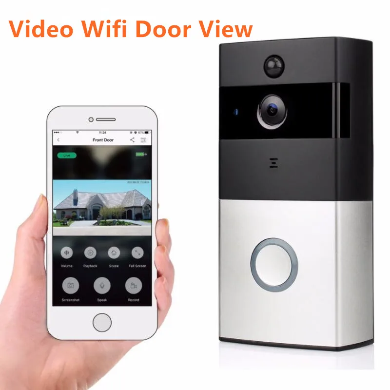 

1080P Wireless WiFi Video Doorbell HD Ring Doorbell Camera Night Vision Two-way Audio 2.4G Phone Remote PIR Motion