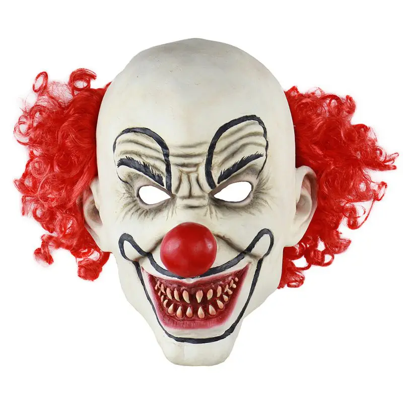

Realistic Latex Masks Halloween Scary Clown Mask Long Hair Ghost Scary Mask Props Grudge Ghost Hedging Zombie Mask