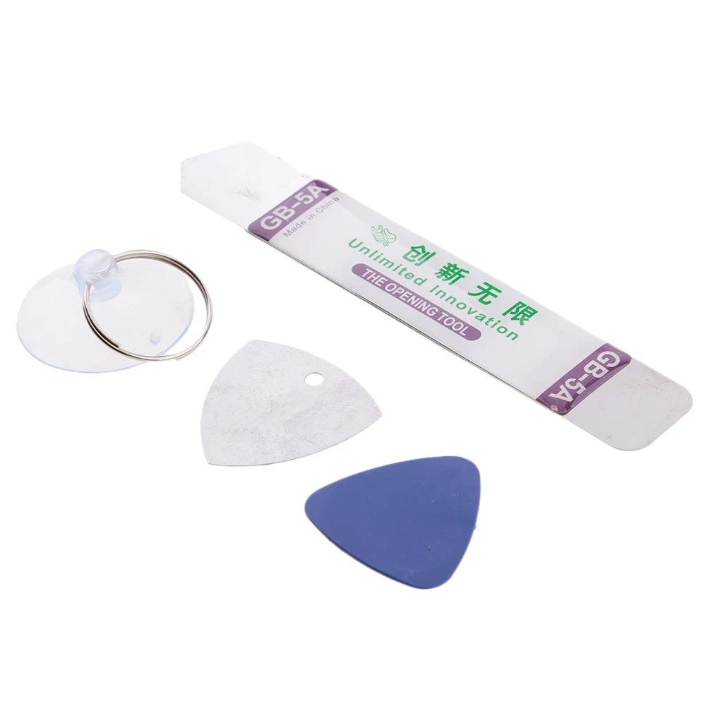 7pcs Metal Opening Pry Tool Pry Bar + Long Board Spudger + Suction Cup + Triangle Paddle Disassemble Repair Kit Set