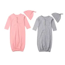 Хлопковые спальные мешки+ шапки для маленьких мальчиков и девочек; сезон осень-весна; повседневные хлопковые пижамы для новорожденных мальчиков и девочек; Пеленальный спальный мешок