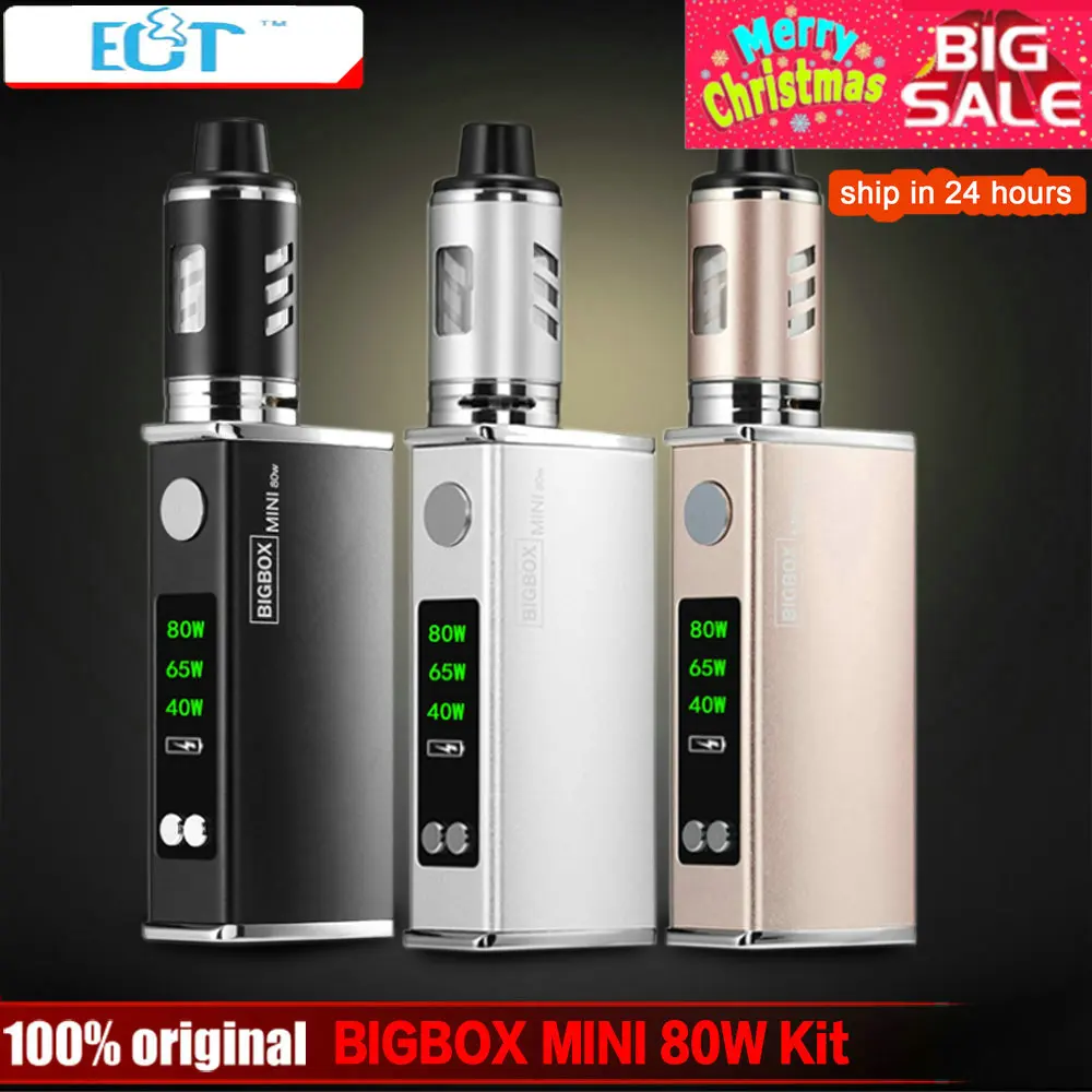 

BIGBOX MINI 80W Electronic Cigarette with 2200mAh Battery Vape Mod Box Vaporizer Hookah E Cig Smoke LED Smoking Kit e Cigarettes