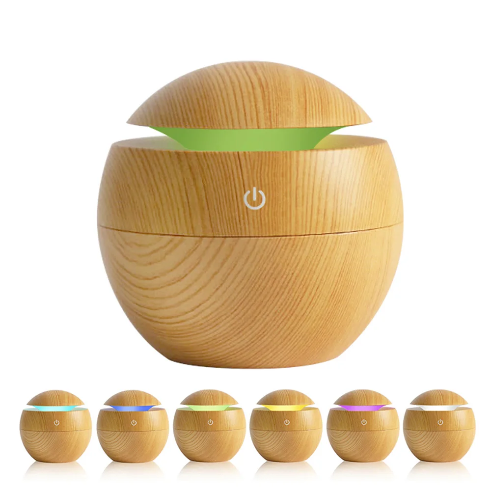 

Cool Mist Humidifier USB Aromatherapy Diffuser Essential Oils Aroma Diffuser Wood Grain Mini Essential Oil For Humidifier