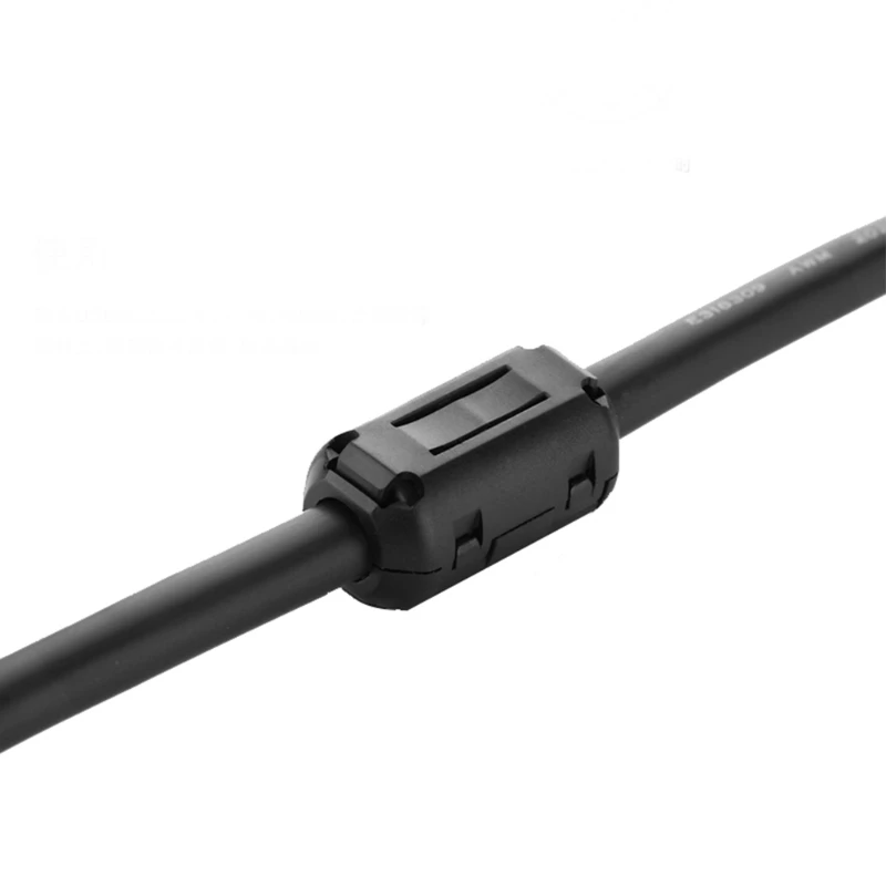 Clip-on ферритовый кольцевой сердечник, производство Китай RFI EMI Шум подавитель кабельный зажим для 3,5/5/7/9/13 мм кабель