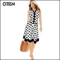 Summer-2016-Women-Sleeveless-Elegant-Party-Formal-Office-Dress-Work-Wear-Tunic-Ball-Gown-Causal-Print