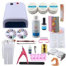 Набор УФ-гелей для маникюра Набор УФ-гелей 36 Вт УФ-лампа для дизайна ногтей набор инструментов блок полировки кутикулы масло Набор для наращивания ногтей комплект