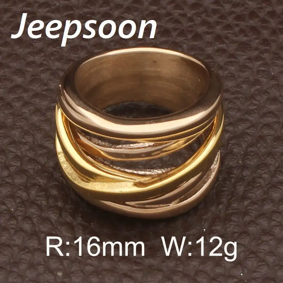 Горячая новейшие ювелирные изделия из нержавеющей стали золотого цвета Превосходное качество кольца оригинальной формы для женщин подарок RBJHABBH - Цвет основного камня: RBJHABBH