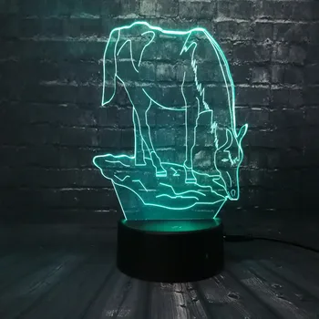 

Horse Animal 3D Led Night Lights LED Table Bedside Sleep RGB Lamp Home Decor Child Kid House Decor USB base Sleep Lamp Baby toy