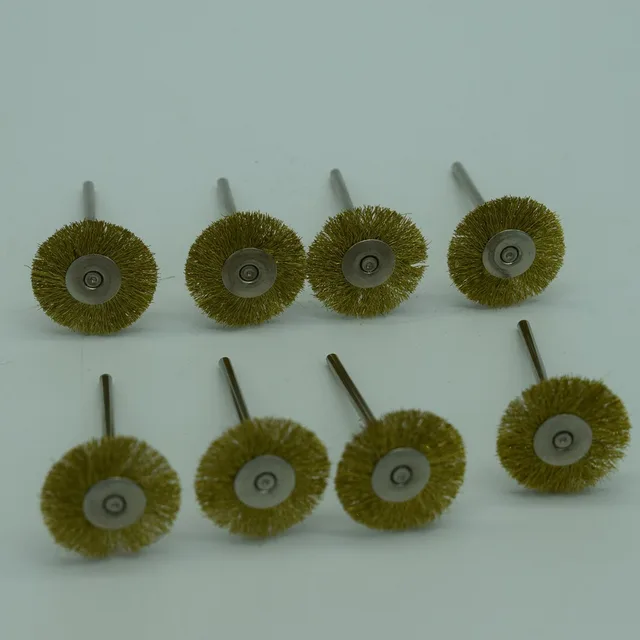 50pcs 2.35mm Brass copper Wire Wheel Brush Cleaner Polishing Dremel ...