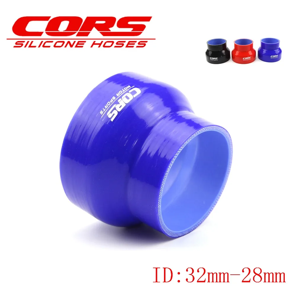 AutoSiliconeHoses 32mm 28mm ID Black 45 Degree Silicone Elbow Reducing Hose