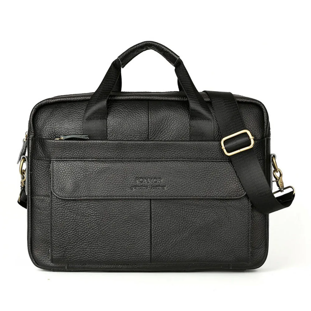 

men leather bag Men's Leather Messenger Shoulder Bags Business Work Briefcase Laptop Handbag maletines