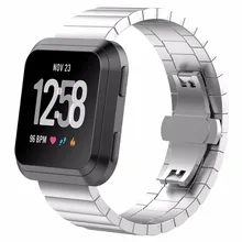 Замена Роскошный металлический ремешок из нержавеющей стали для Fitbit Versa браслет без винтов для Fitbit Versa браслеты