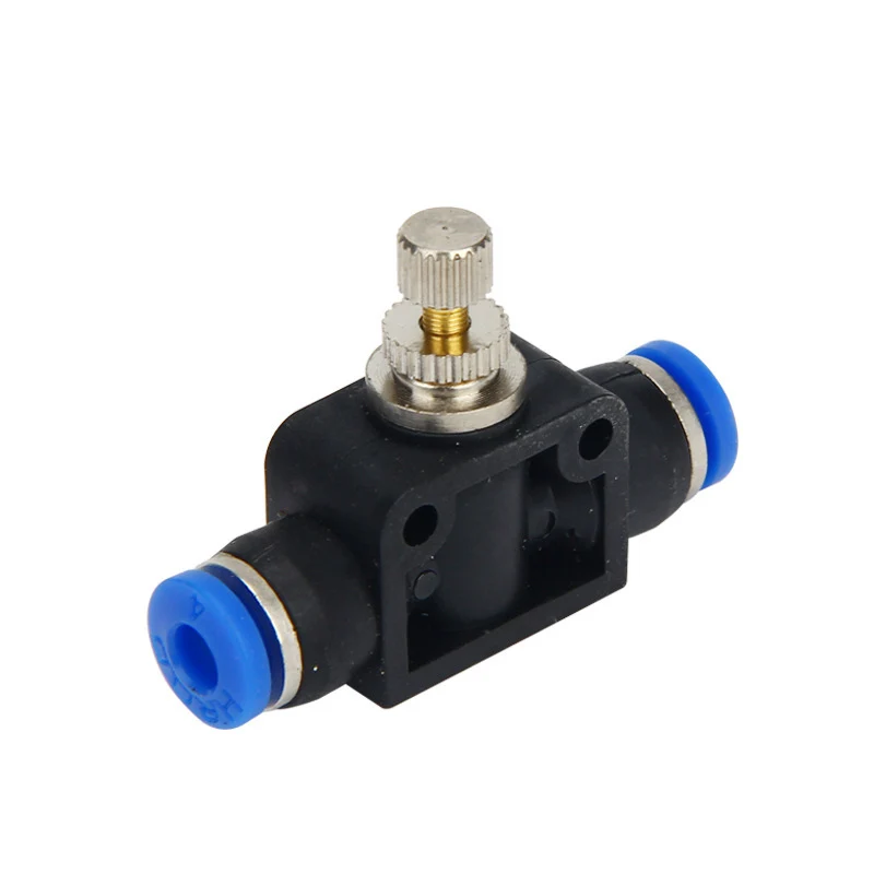

Free shipping OD4-12MM Quick plugging joint throttling joint type pipe type straight through throttle PA throttle valve