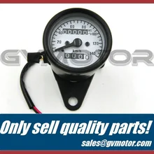 Винтажный Черный светодиодный кафе-гонщик боксер двойной поплавок трекер одометр мотоцикла измеритель скорости в милях