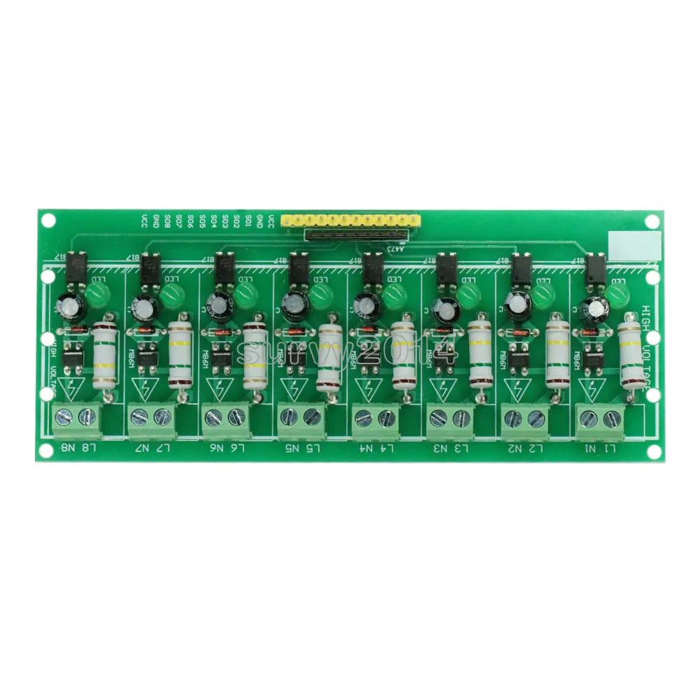 AC 220 V 8-канальный MCU ttl уровень 8 Ch оптопара изоляции тестовая плата изолированное устройство для обнаружения модуля PLC процессоров