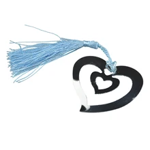 Серебряная Закладка в форме сердца, Рождественский наполнитель для чулок, подарок в упаковке