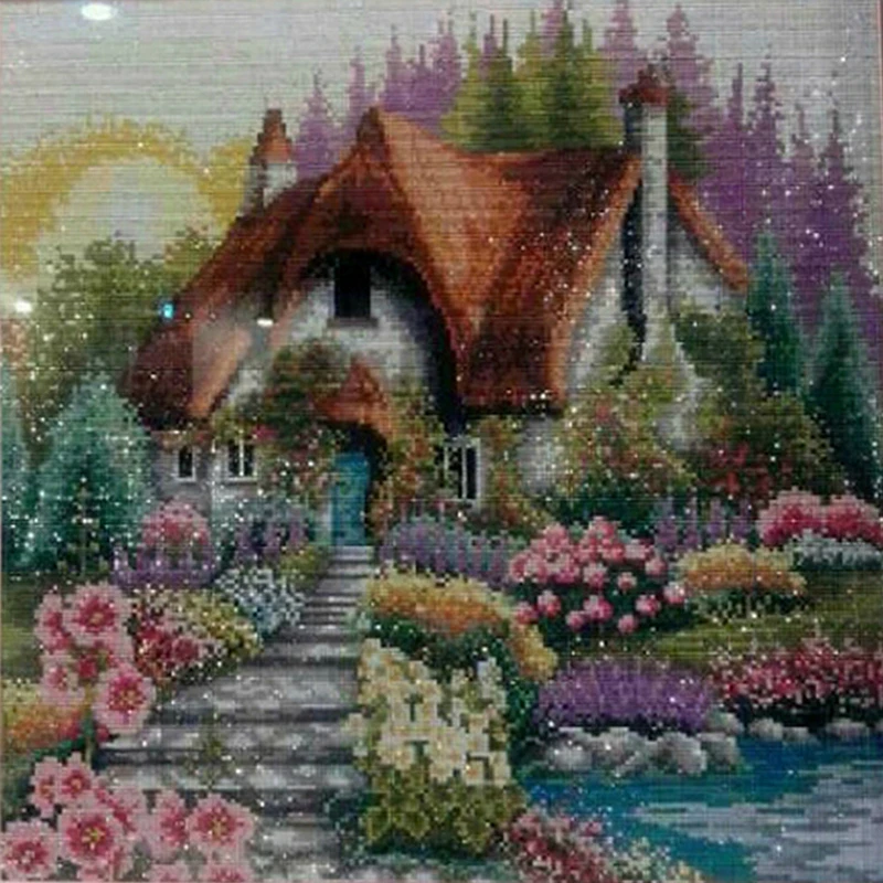 diy 5d diamond mosaic landscapes garden house diamond painting cross