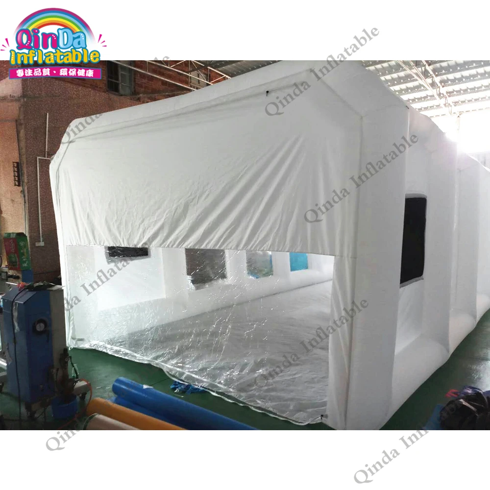  10X5X3.5m white car spray paint booth factory price inflatable paint spray booth with free air blow