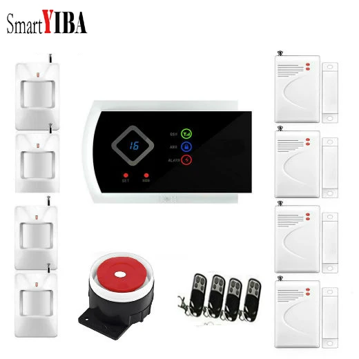 SmartYIBA Russian Spanish Italian French Voice Wireless 433MHZ GSM SMS Home Burglar Security Alarm System APP Remote Control цена SmartYIBA Russian Spanish Italian French Voice Wireless 433MHZ GSM SMS Home Burglar Security Alarm System APP Remote Control цены онлайн