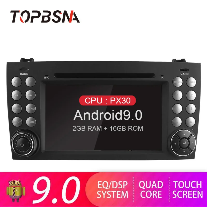 TOPBSNA автомобильный dvd-плеер с двумя цифровыми входами Android 9,0 для Mercedes Benz SLK Class R171 W171 2008-2011 SLK200 SLK230 SLK280 gps Navi USB wifi