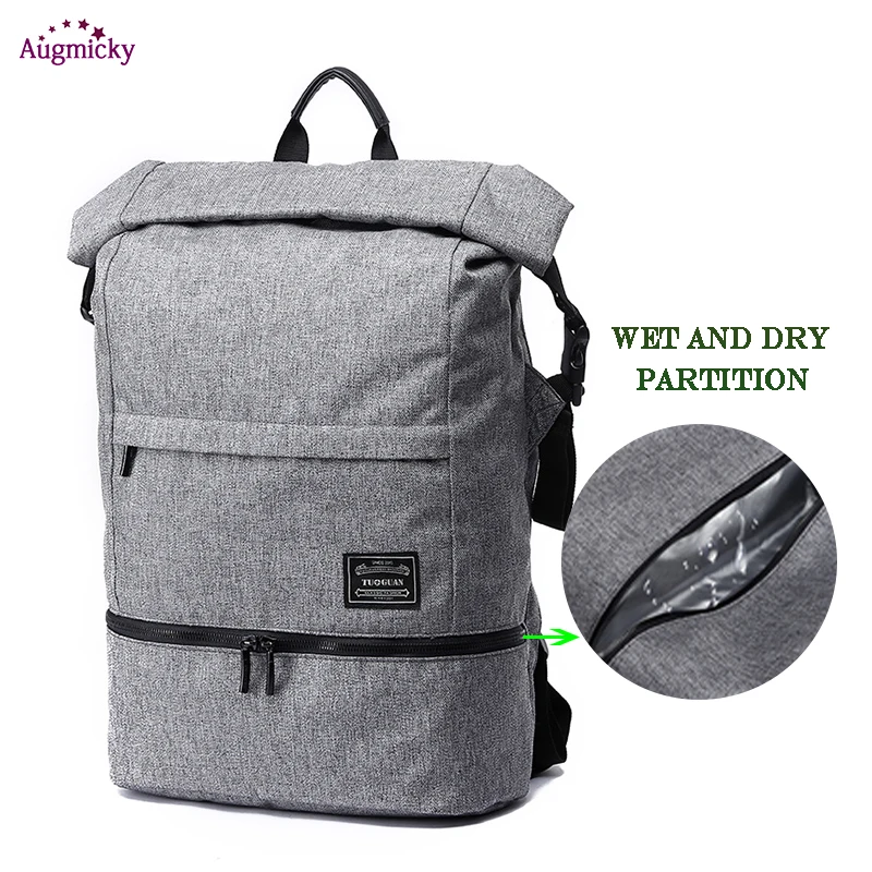 17 дюймов рюкзак для ноутбука Влажная и сухая перегородка большая емкость дорожная сумка для багажа Многофункциональный Водонепроницаемый Рюкзак Школьная Сумка