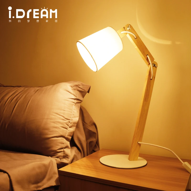 

Wooden Desk Lamp Table Lamp Indoor lights Flexible Memory Function Touch Sensitive Dimming Levels 2 Color Grain Reading