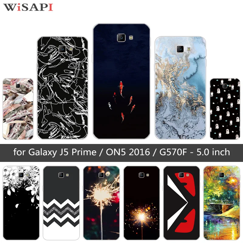 Для Samsung Galaxy J5 Prime On5 2016 Темный чехол силиконовый мягкий TPU 5 &quotдля Duos G570F |