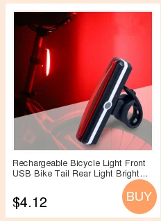 Top 4 modes USB Rechargeable Cycling Bicycle Light 3 LED Head Front  Tail Clip Light Lamp Outdoor Cycling bike accessories 8