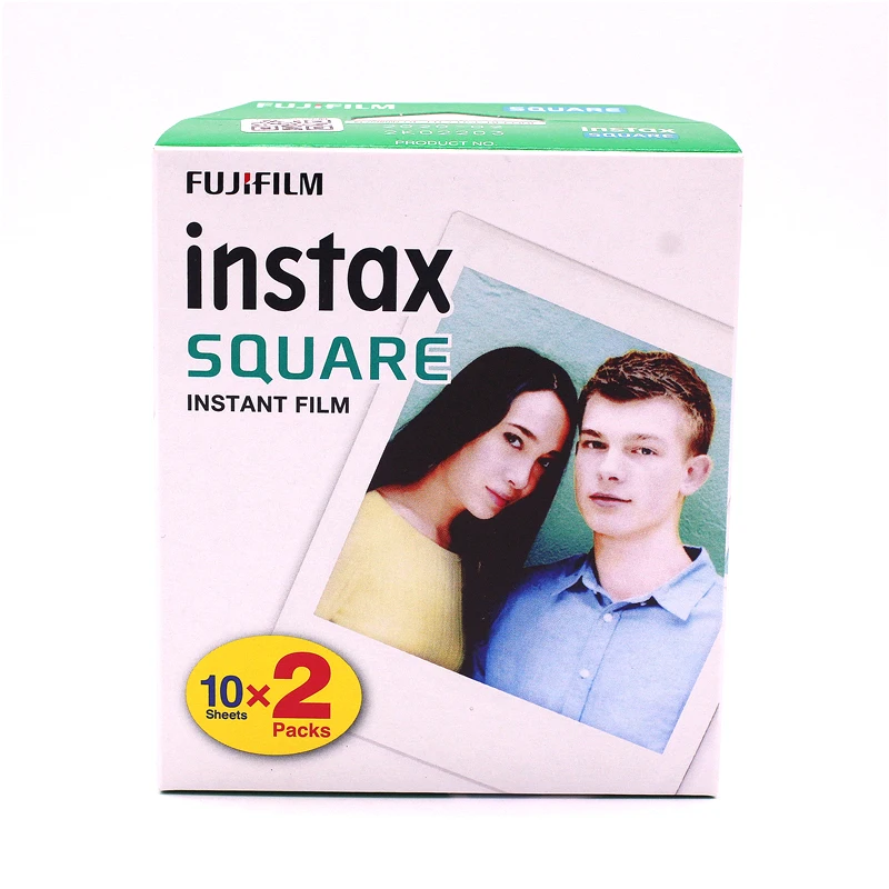 Fujifilm Instax квадратный мгновенный белый край пленка 20 листов для Instax квадратный SQ10 Гибридный формат share SP-3 SQ мгновенная камера