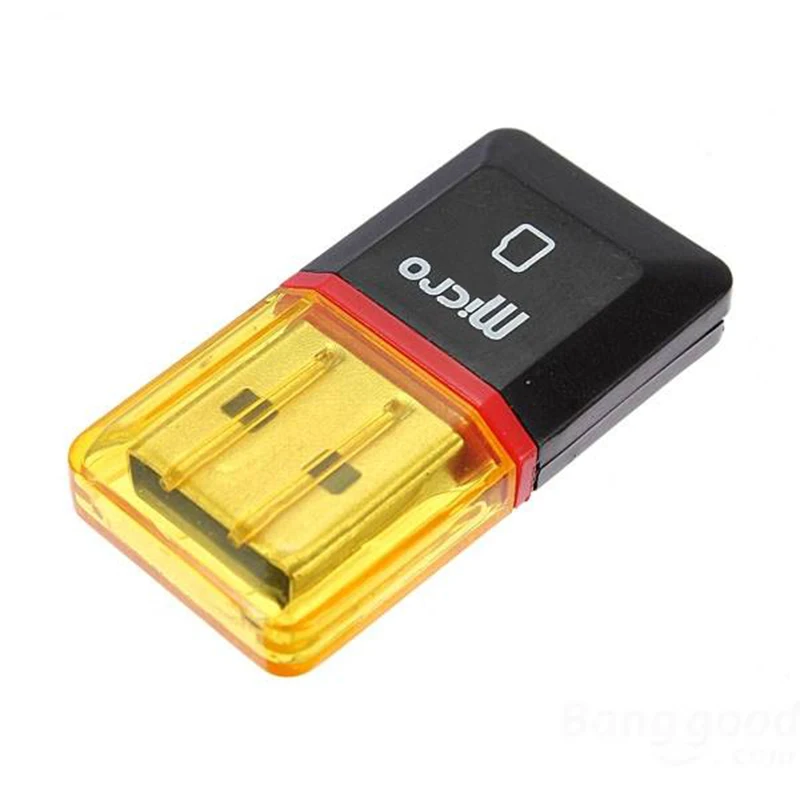 Портативный, цвета леденцов Мини Размер алмаз USB 2,0 Hi-speed Micro HC TF кард-ридер Поддержка 128 МБ-32 Гб отправлено в случайном порядке