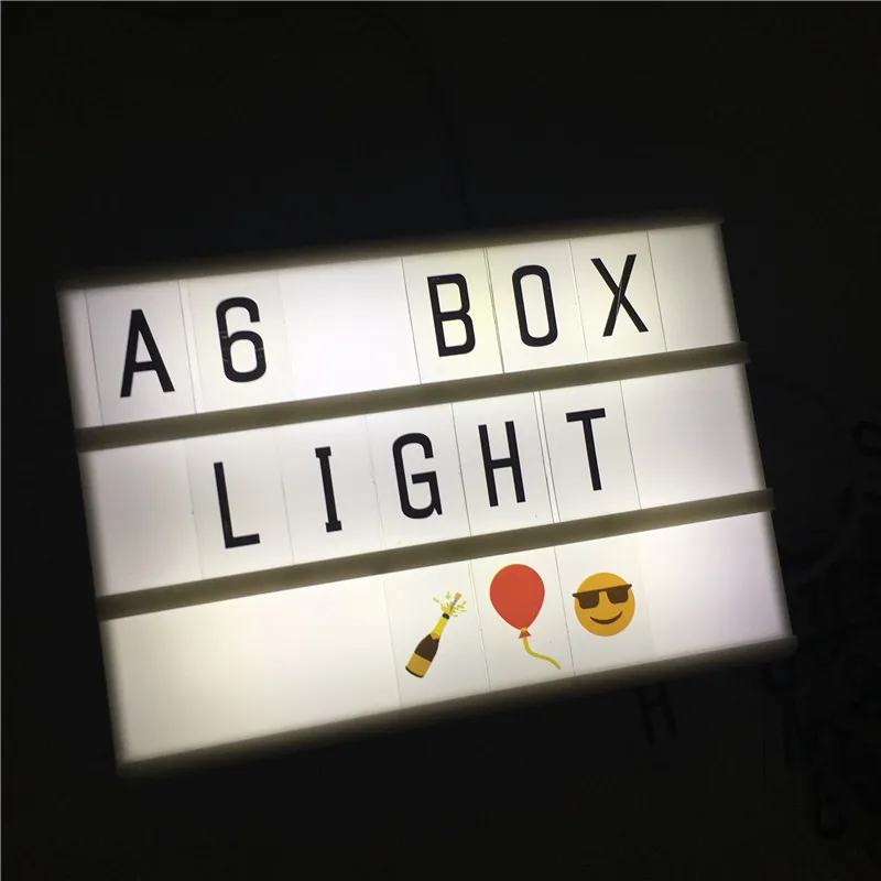 A4 Marquee LED Cinematic Light Box with 100 Number Combination Cards Letter  Usb Powered - AliExpress