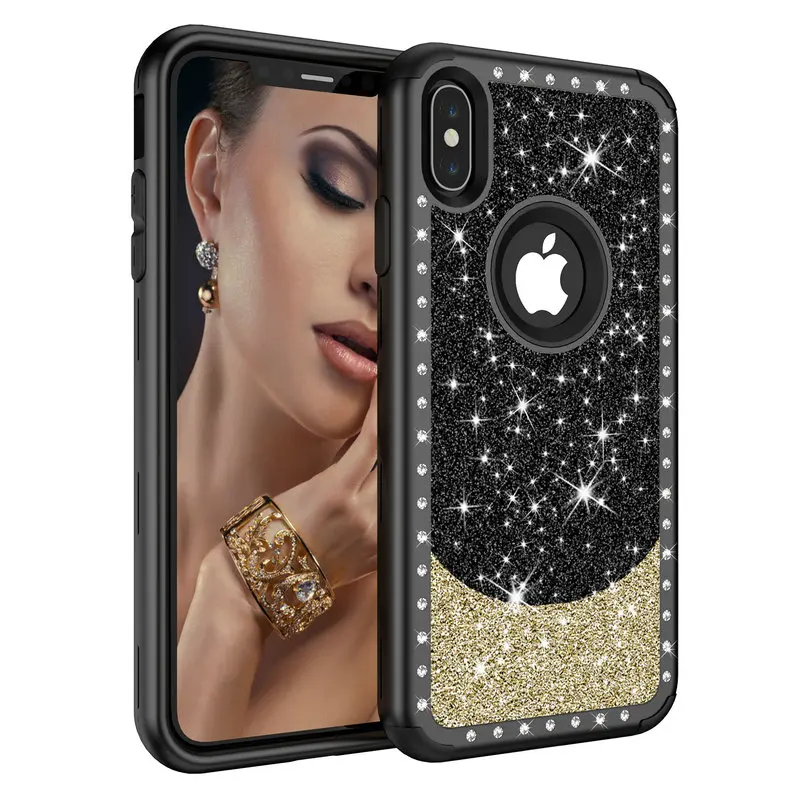 

Bling Glitter for Apple iPhone XR Case Coque iPhone XS Max Case XSMax Back cover for Etui iPhoneXS iPhone 7 8 Plus X Max Cover