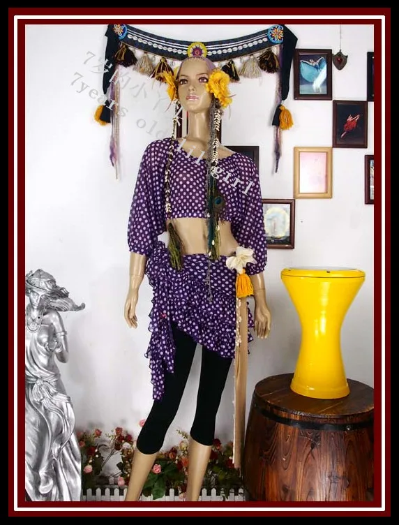 

Transparent thin belly dance Bat sleeve top BF07-12