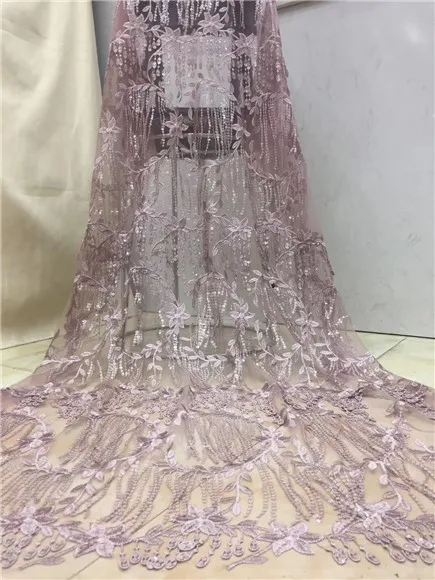 

Onion Lace Fabric For Evening Dress African Net Sequins Laces high quality Nigerian Sequin Fabric Fast Free Shipping 5yards X7