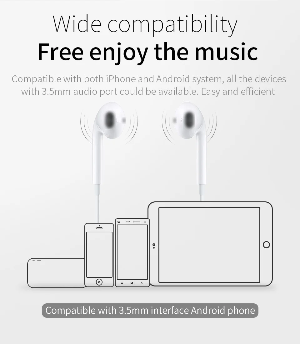 Earphones In-Ear Music 3.5mm for Android Subwoofer with wheat earplugs (8)
