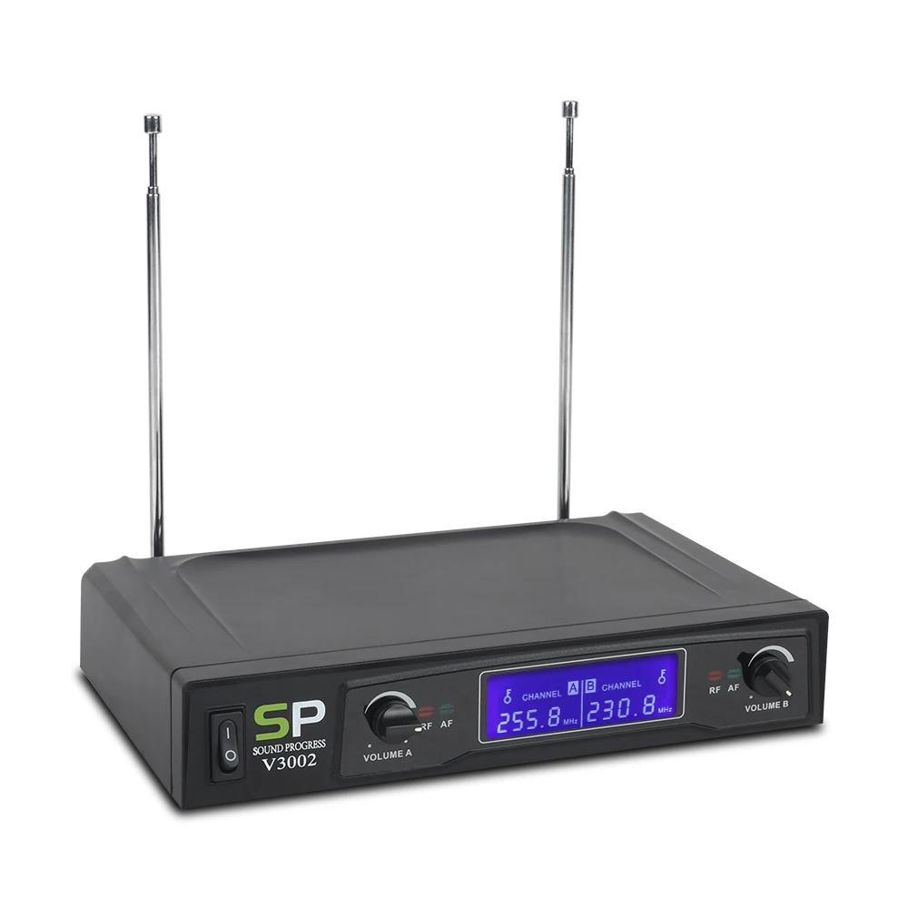 SOUNDPROGRESS V3002 VHF Беспроводная микрофонная система с ручным микрофоном двухсторонний канал дизайн анти-помехи
