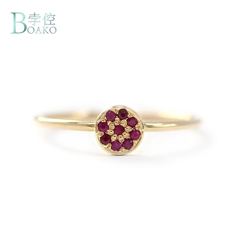 

BOAKO Cute Female Crystal Small Zircon Finger Ring Fashion Red Wedding Engagement Rings For Women 2019 New Year Jewelry Gifts