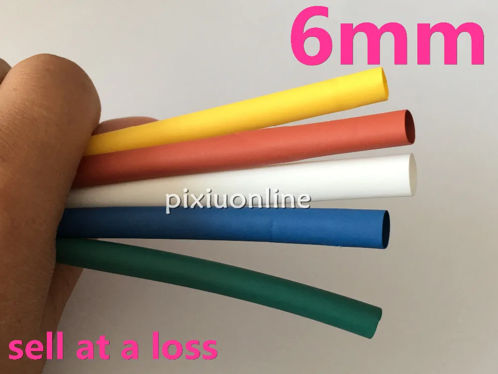 

1 Meter/lot DS135 2:1 Colorful 6mm Diameter Heat Shrink Heat shrink Tubing Tube Sleeving Wrap Wire Free Shipping Russia