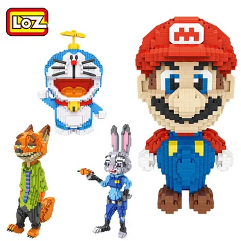 

LOZ mini Blocks Super Mario Building Blocks Zootopia Judy Nick Rabbit Fox Doraemon Bricks Figure LOZ Blocks Set Toys 9040 9029