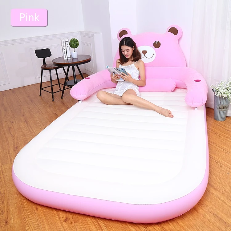 Colchón de aire Totoro para 2 personas, cama hinchable para perezosos, cama de aire, de camping, cama de aire de diseño de dibujos animados de tamaño doble individual de lujo|bed