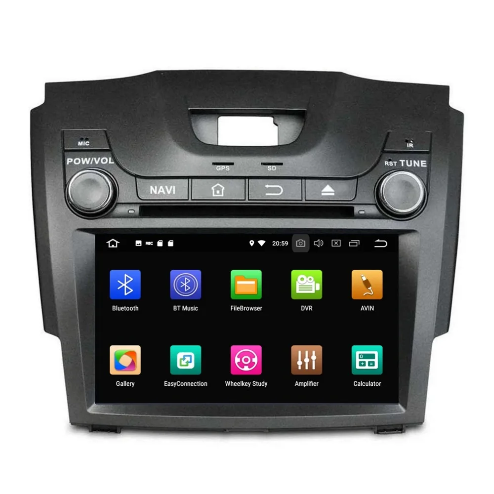Discount 4GB+32GB 8" Octa Core Android 8.0 Car DVD Player for Chevrolet S10 Isuzu D-Max 2013 2014 Car Radio GPS WIFI Bluetooth USB DVR 2