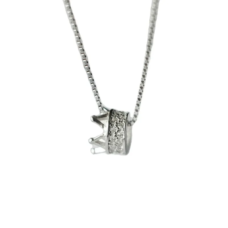 

925 Sterling silver Pendant necklace crown Women fashion jewelry