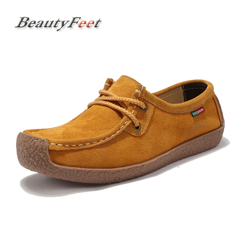 

Women Shoes Sneakers Flats Genuine Leather Casual Plush Fur Loafers Lace Up Shoes Woman Low Heels Moccasins Footwear BeautyFeet
