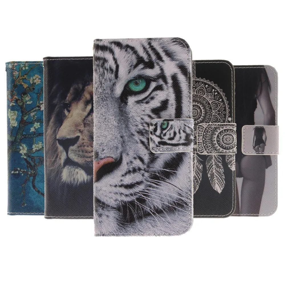 Flip Leather Phone Case For Apple iPhone X Wallet Tiger