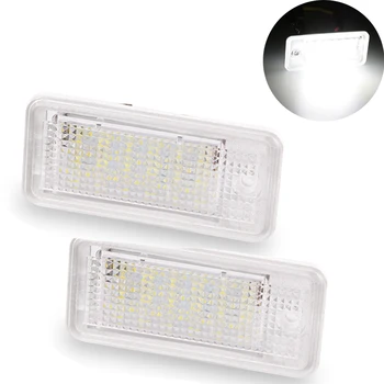 

1 Pair 18 SMD 3W led number plate light led bulb license plate light White For Audi A4 A6 C6 Rs4 Rs6 Q7 A3 S3 S4 B6 B7 S6 A8 S8