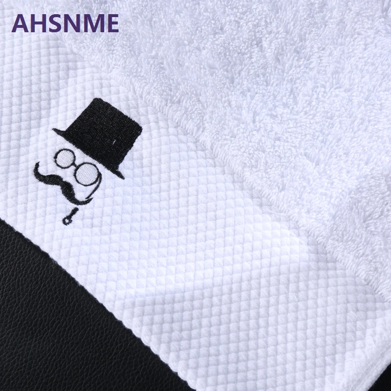 AHSNME вышитые узоры парные банные полотенца набор 70x140 см каждый 600 г Экстра Большое