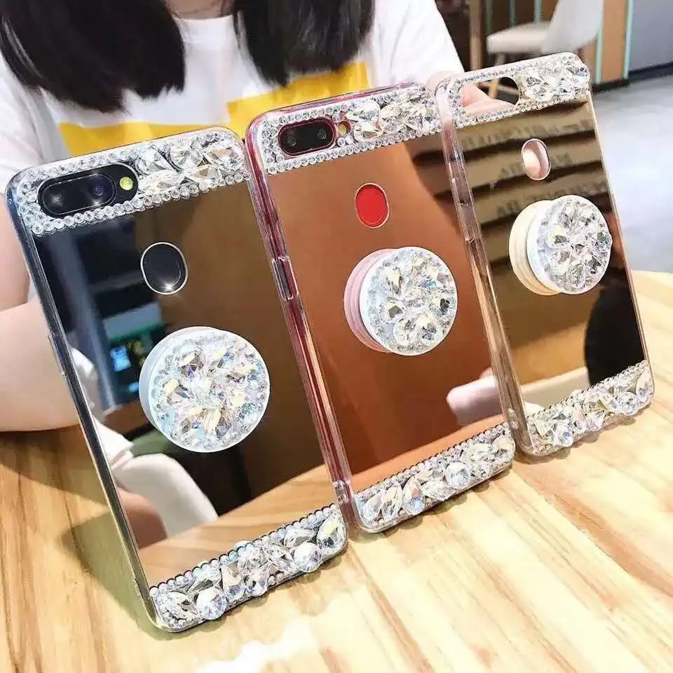 

LaMaDiaa Rhinestone diamond shell Holder phone case for xiaomi Redmi 6A 7 6 6X 6 6X Max 2 3 For Redmi Note 7 6 5 Pro