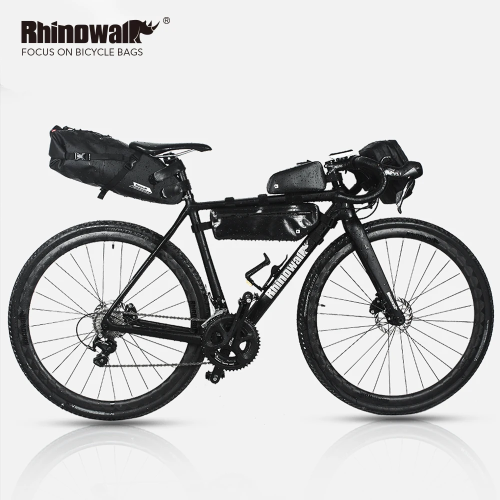 Водонепроницаемая велосипедная передняя рама, треугольная сумка, 2.5L дорожный MTB органайзер, сумки для хранения, чехол для инструмента, черный, 36X6X12 см, Rhinowalk