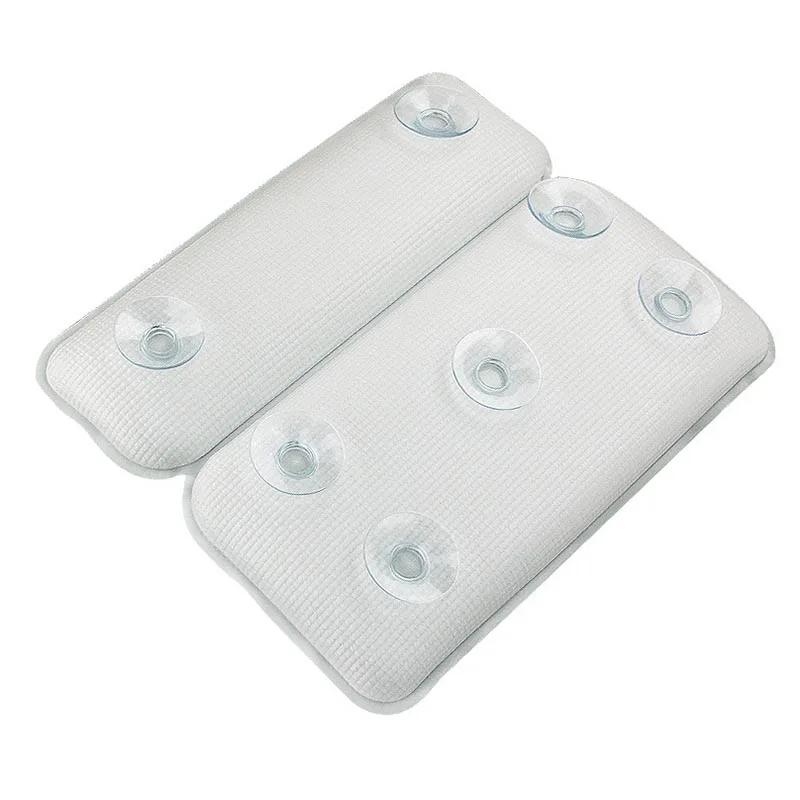 

Spa Bath Pillow With Suction Cup Head Shoulder Neck Support Non-Slip Soft Pillows @LS