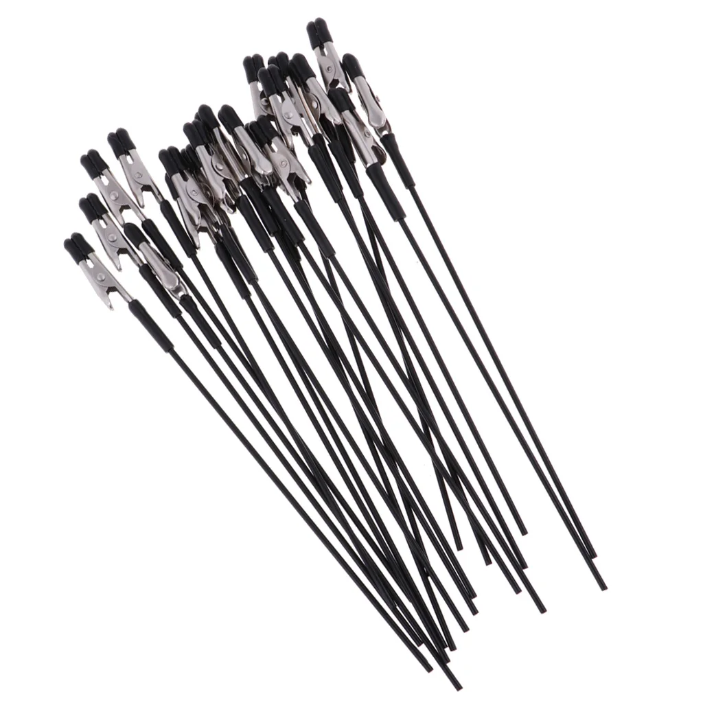 20Pcs Airbrush Alligator Clip Model Color Inkjet Painting Sticks with Holder Airbrush Alligator Clip with Holder Base Set