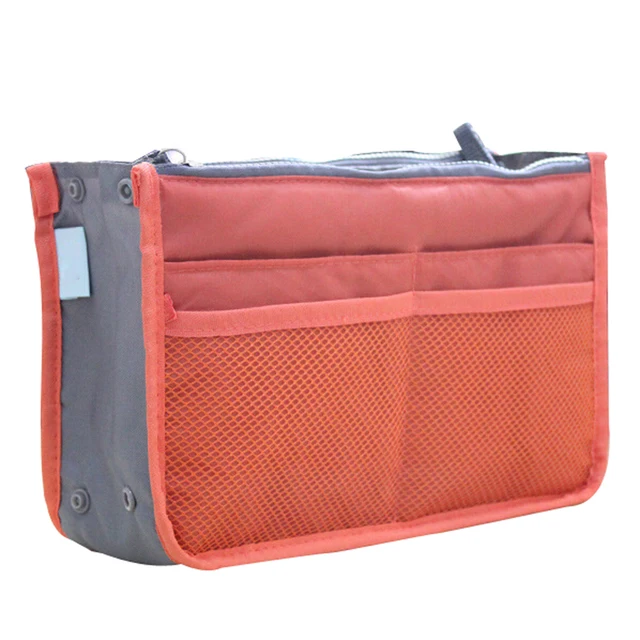Organizer Insert Bag Women Nylon Travel Insert Organizer Handbag Purse Large liner Lady Makeup Cosmetic Bag Cheap Female Tote -